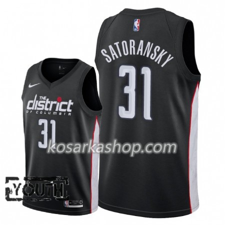 Dres Washington Wizards Tomas Satoransky 31 Nike 2018-19 City Edition Crna Swingman - Dječji